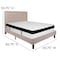 Flash Furniture Queen Platform Bed Set, Beige SL-BMF-19-GG - alternate 5